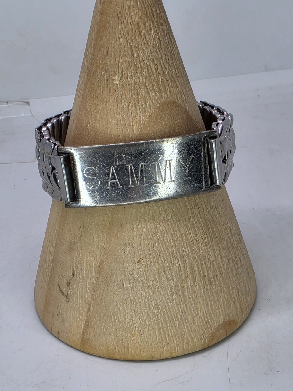 Vintage Sweetheart Identity Bracelet Expansion Link Stretch Engraved Sammy